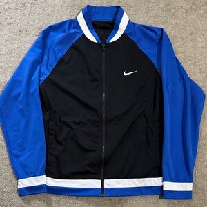 Nike Men's Black and Royal Blue Jacket size Medium